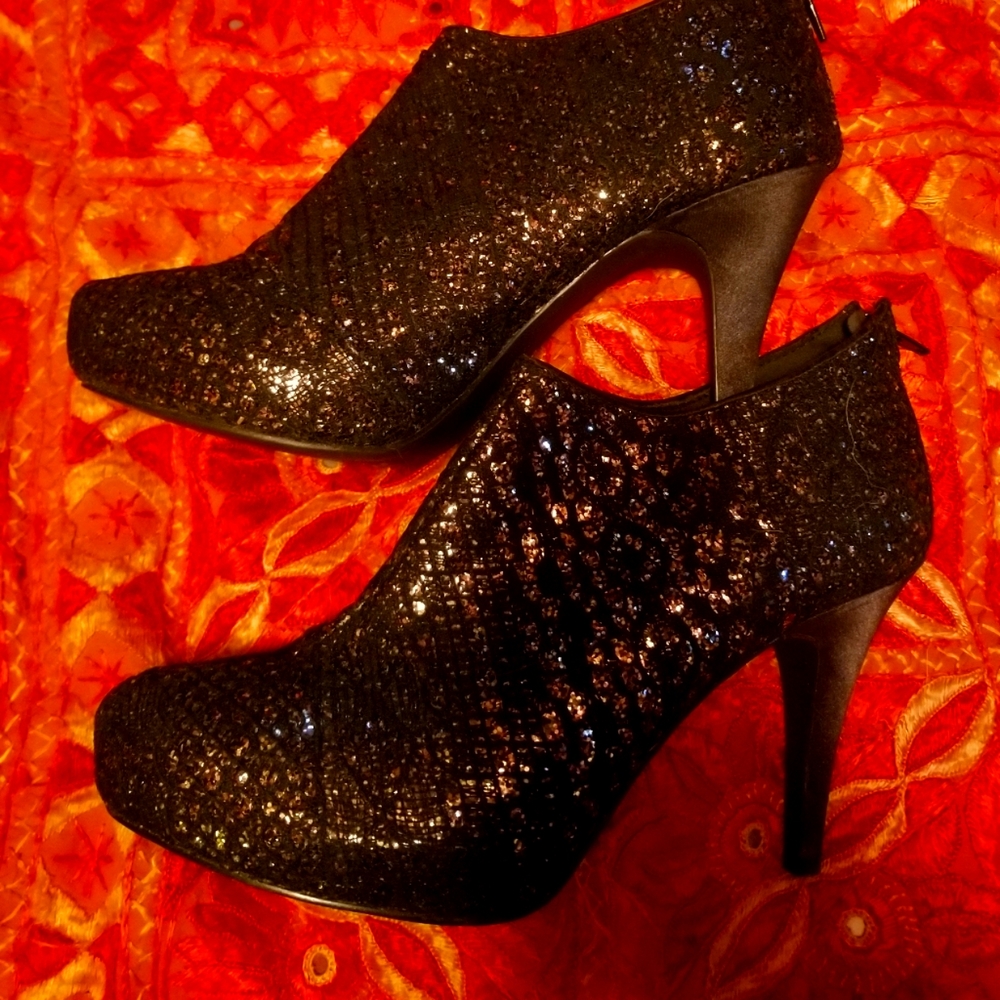 Sequin Sparkle Booties NWOT